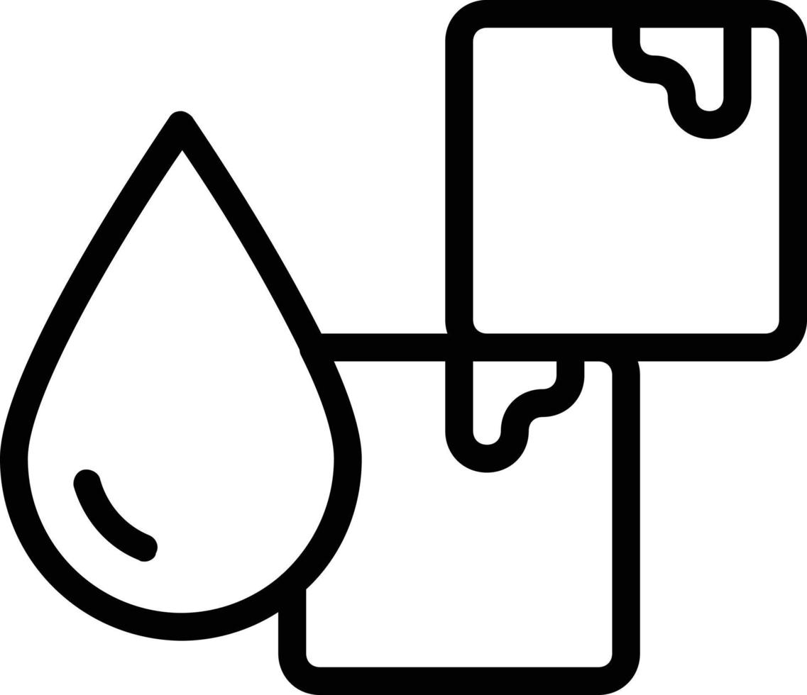 Ice water icon symbolized by ice cubes and water drops. vector