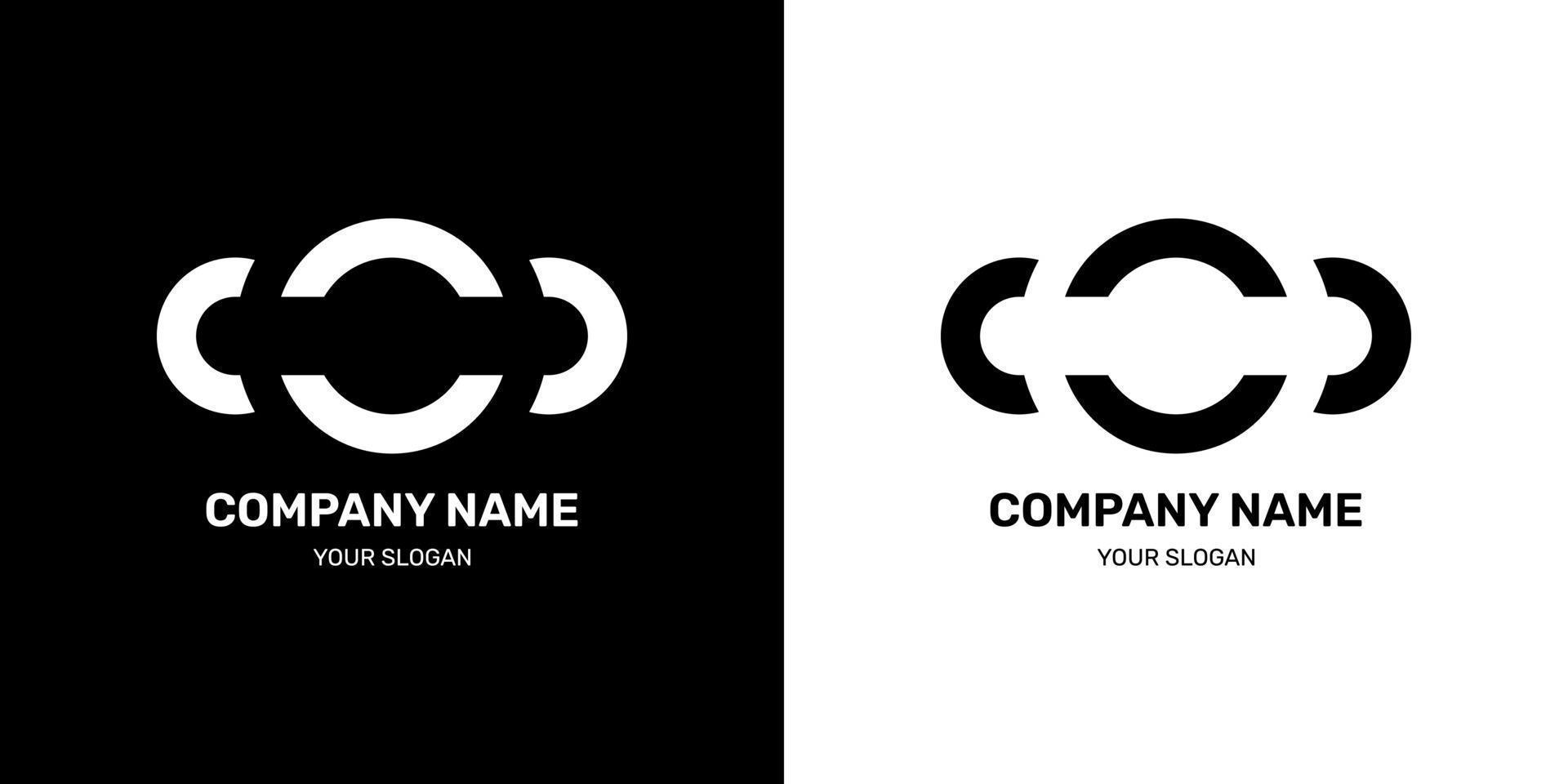 Abstract and simple logo design vector