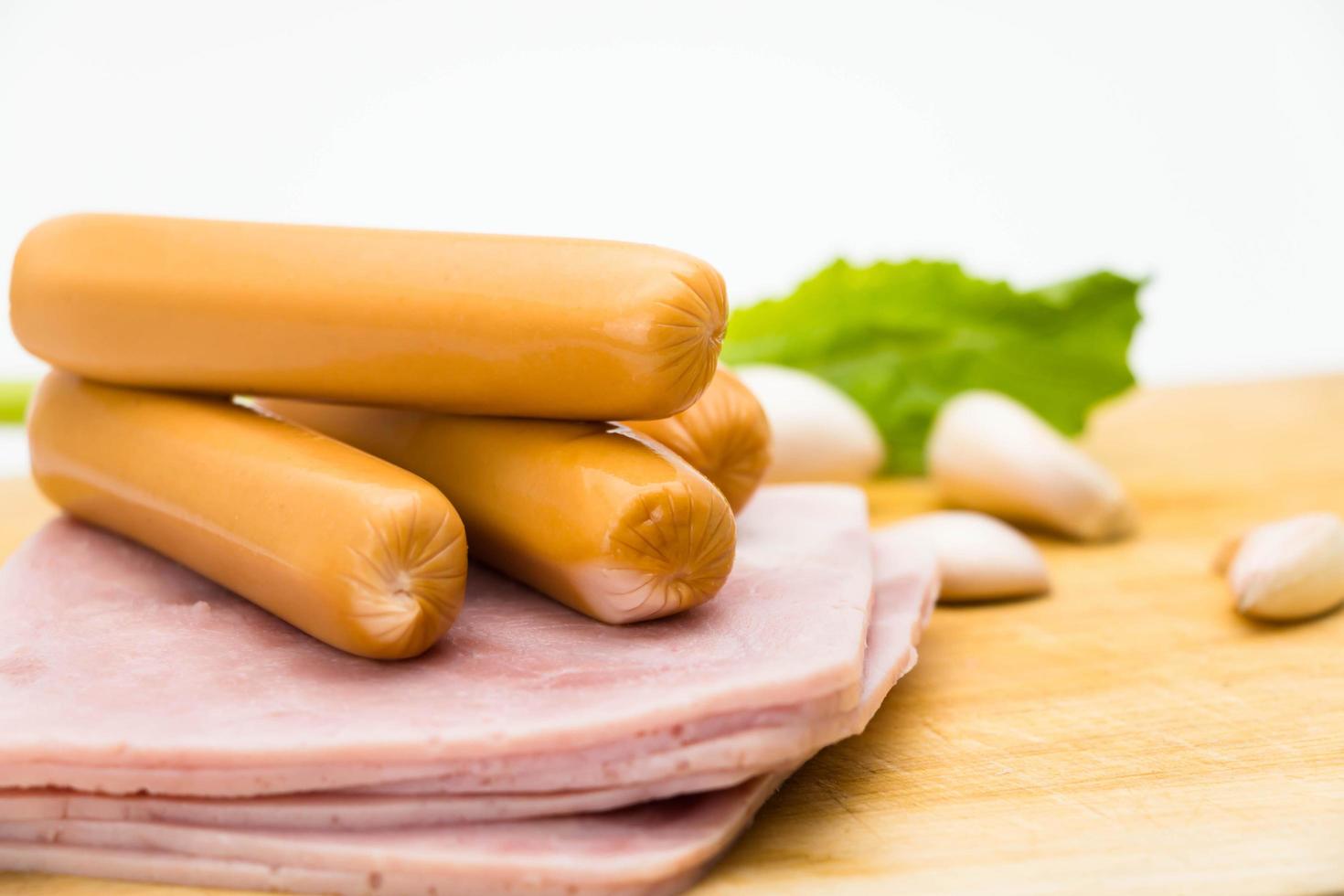 fresh ham and hotdog photo
