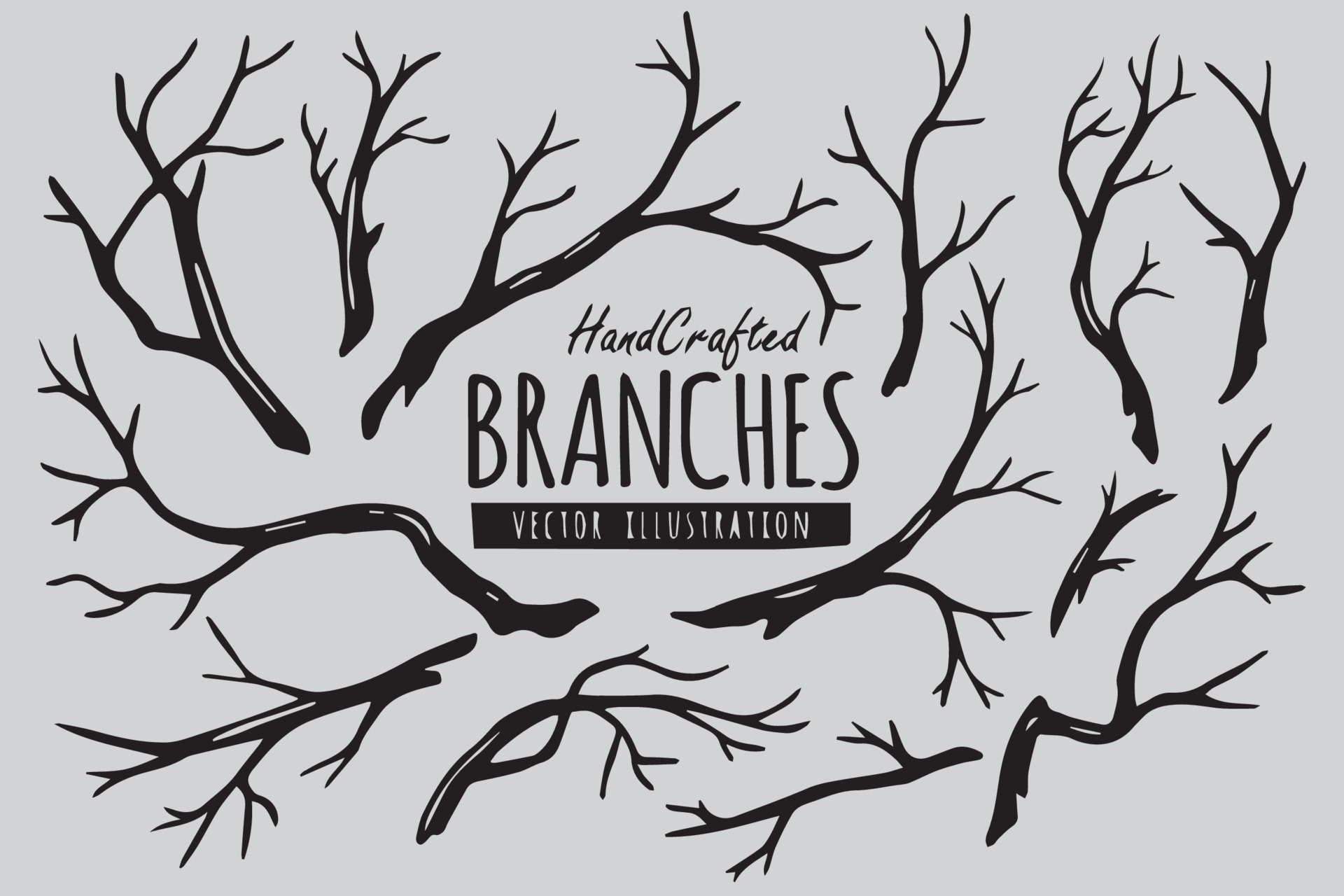 Hand Crafted Tree Branches 9330603 Vector Art at Vecteezy