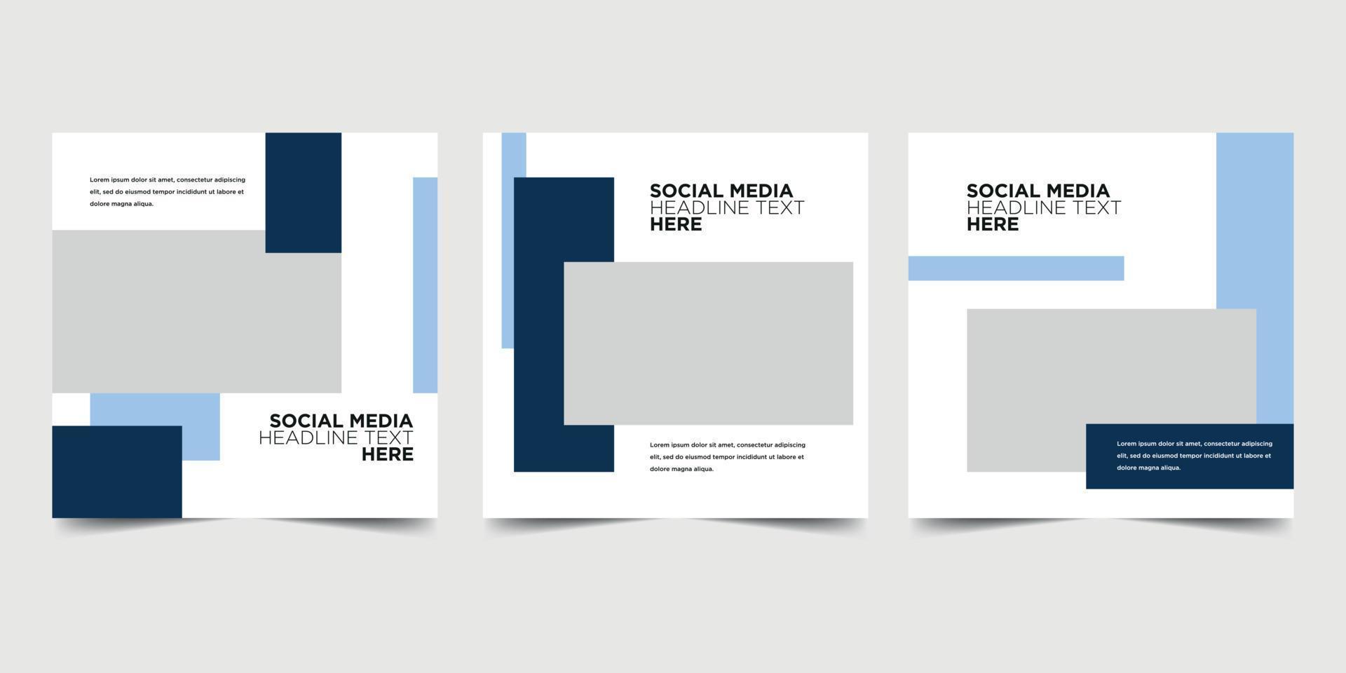 Minimalist social media post banner template. vector