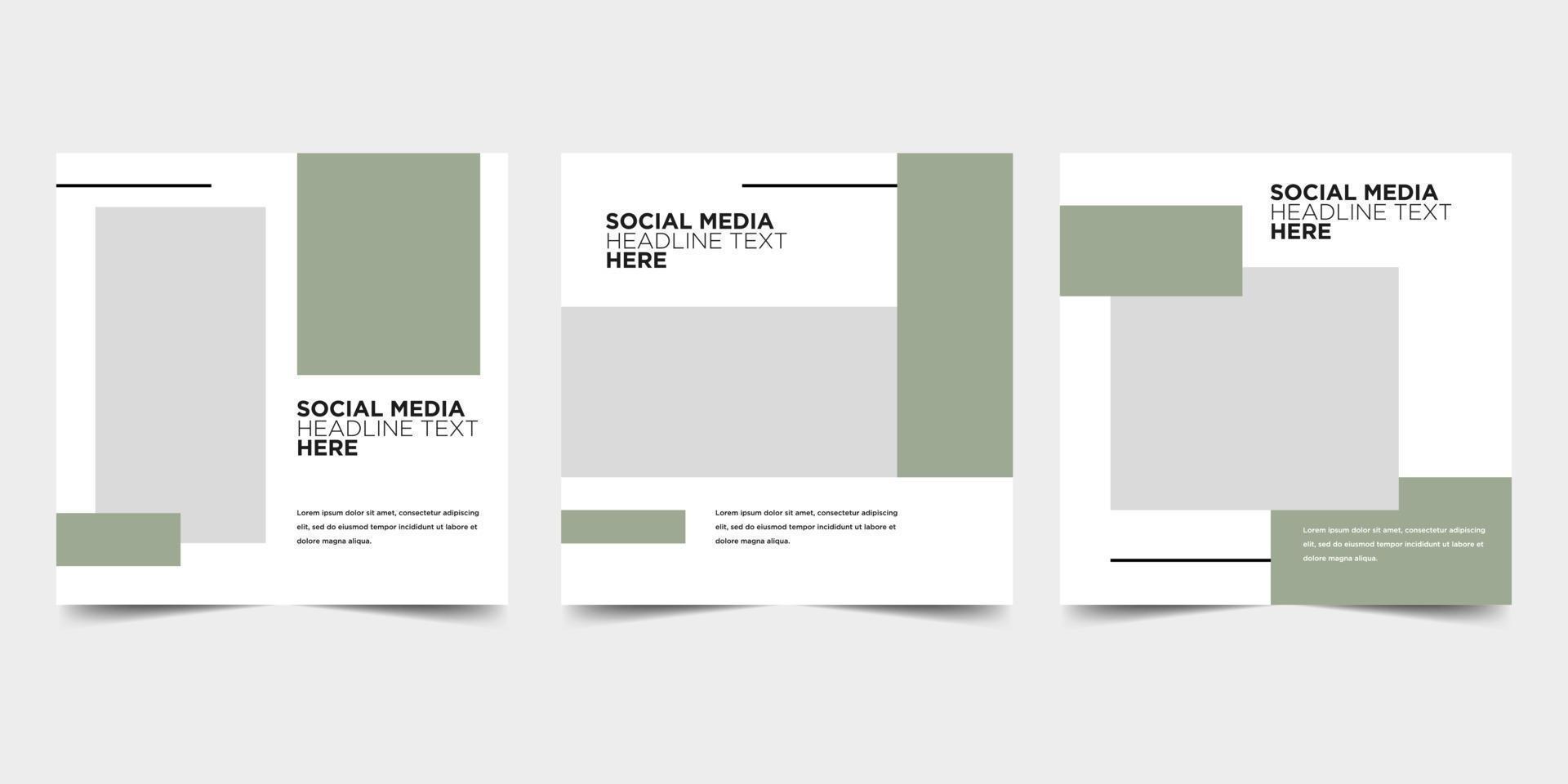 plantilla de banner de publicación de redes sociales minimalista. vector