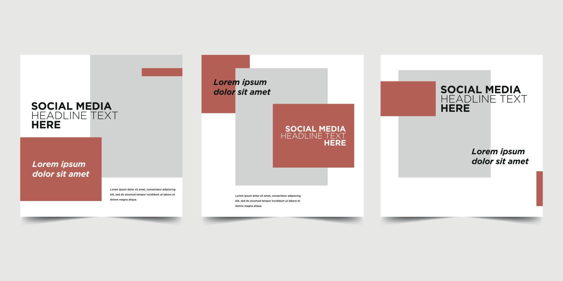 Minimalist social media post banner template. vector