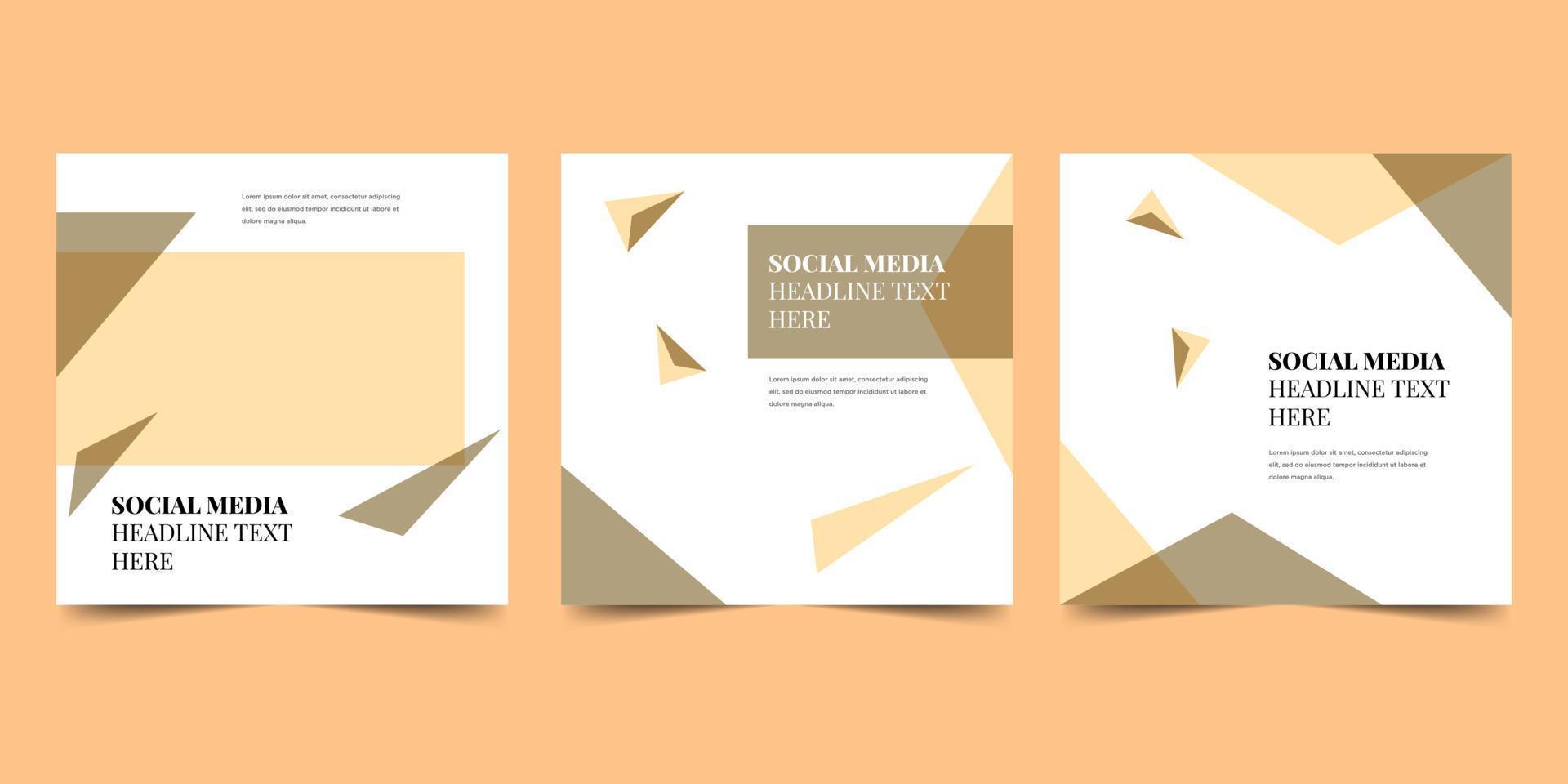 Minimalist social media post banner template. vector