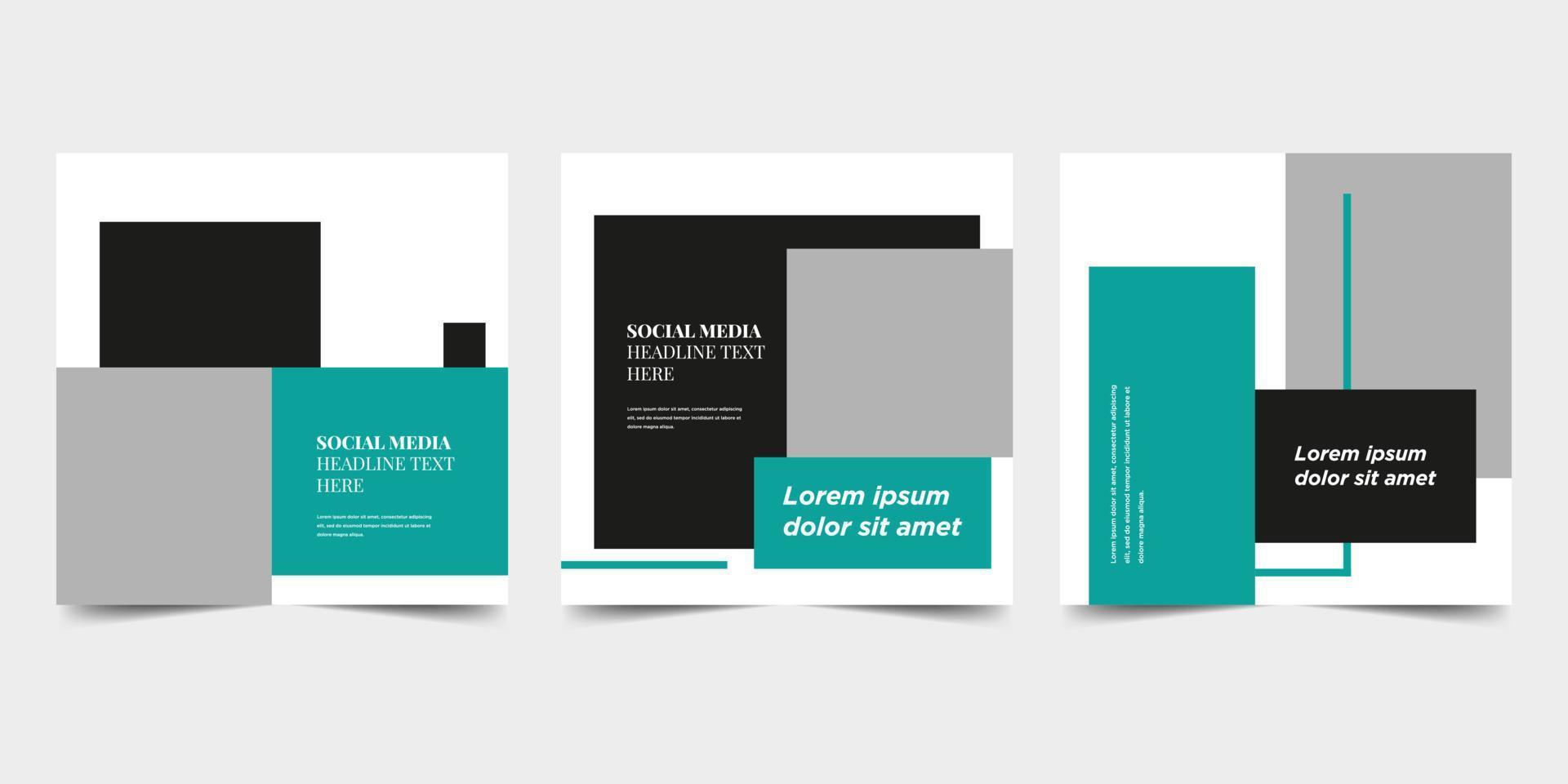 Minimalist social media post banner template. vector