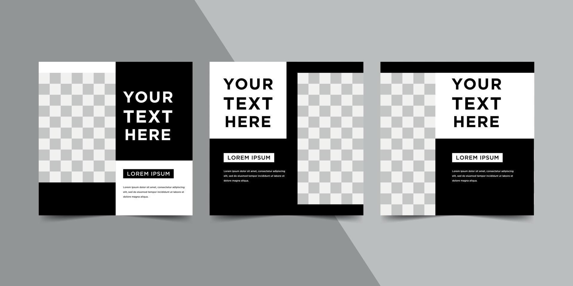 Modern social media post template for business. vector