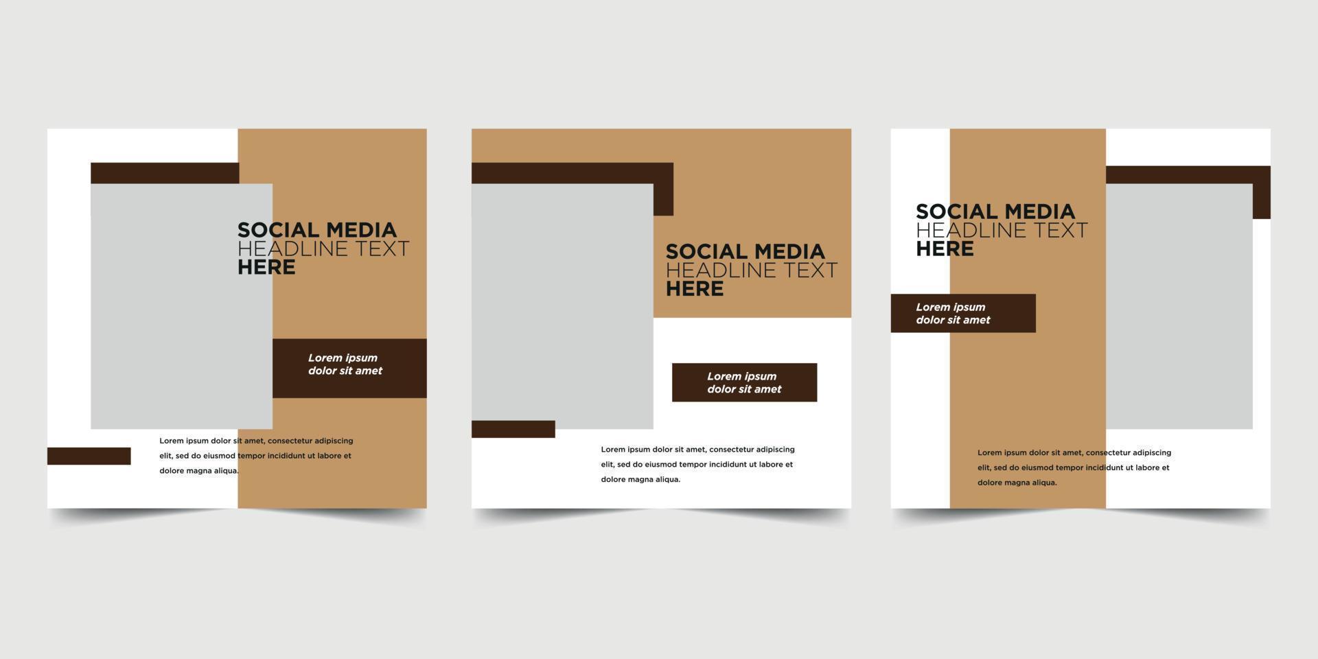 Minimalist social media post banner template. vector