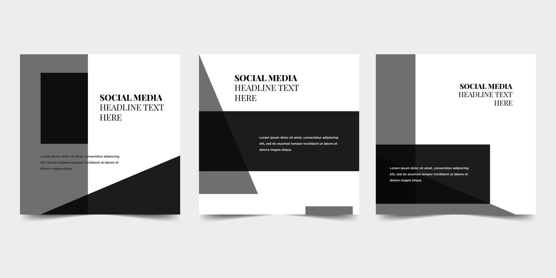 Minimalist social media post banner template. vector