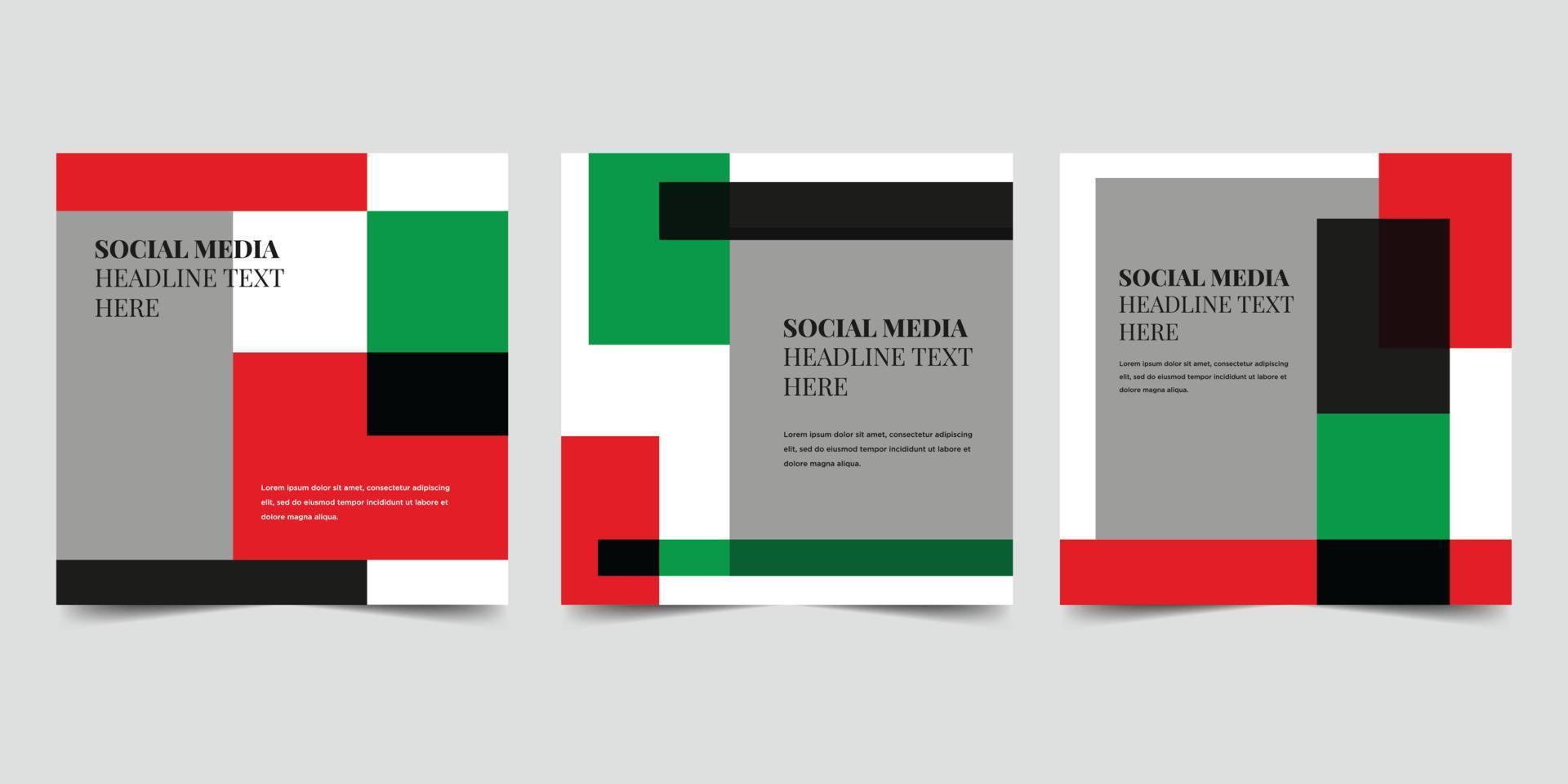 Minimalist social media post banner template. vector