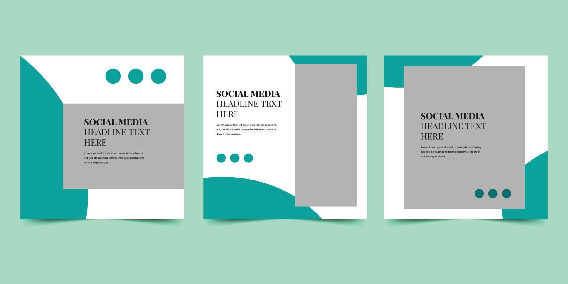 Minimalist social media post banner template. vector