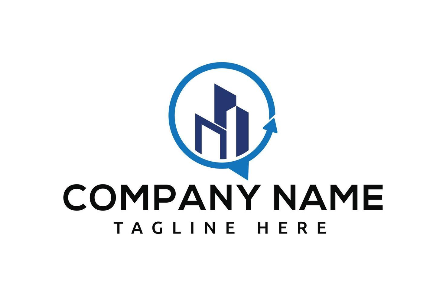 building logo design, Business consulting logo and growth graph vector design.