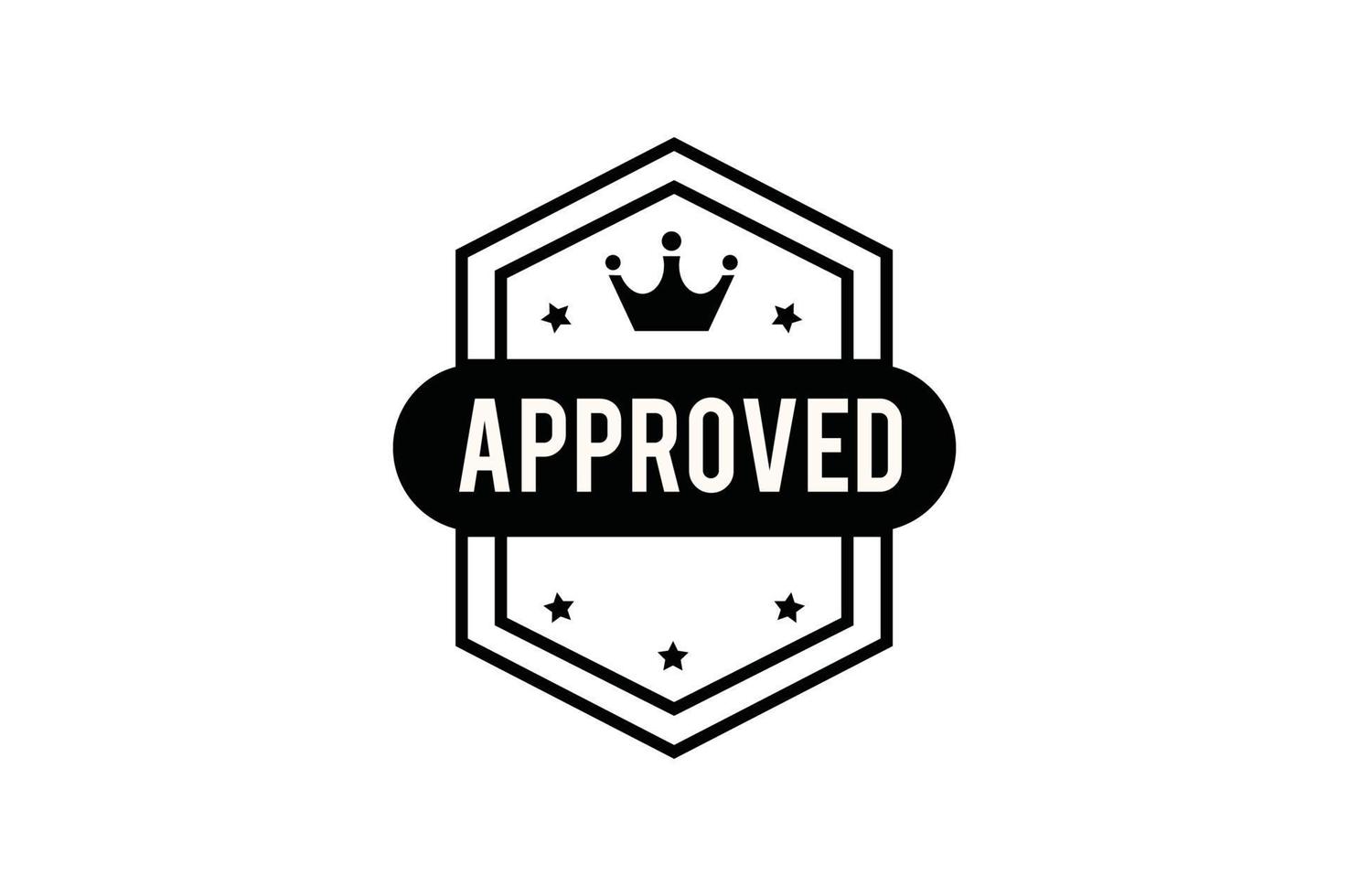 Rubber stamp approved badges, Seal stamp approved badges. vector