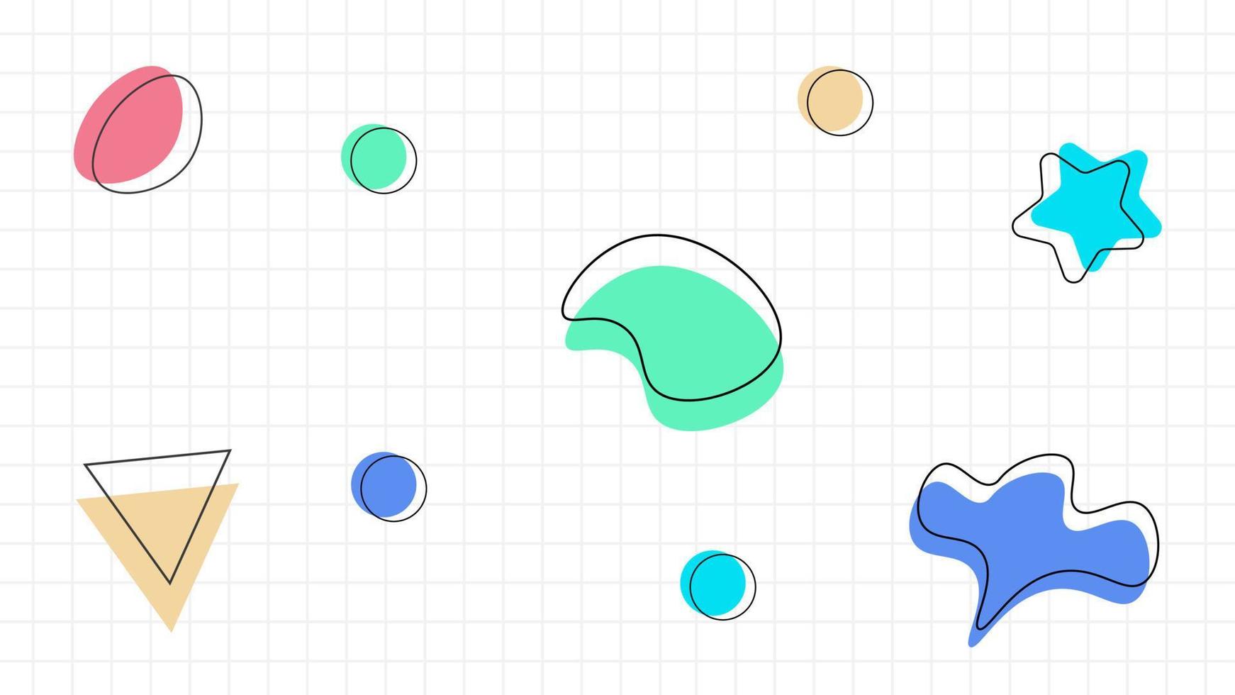 diseño de vector de fondo de patrones sin fisuras geométricos coloridos. patrón transparente fondo vector lindo doodle ilustración para niños. lindo colorido patrón de fondo de pantalla dibujado a mano.