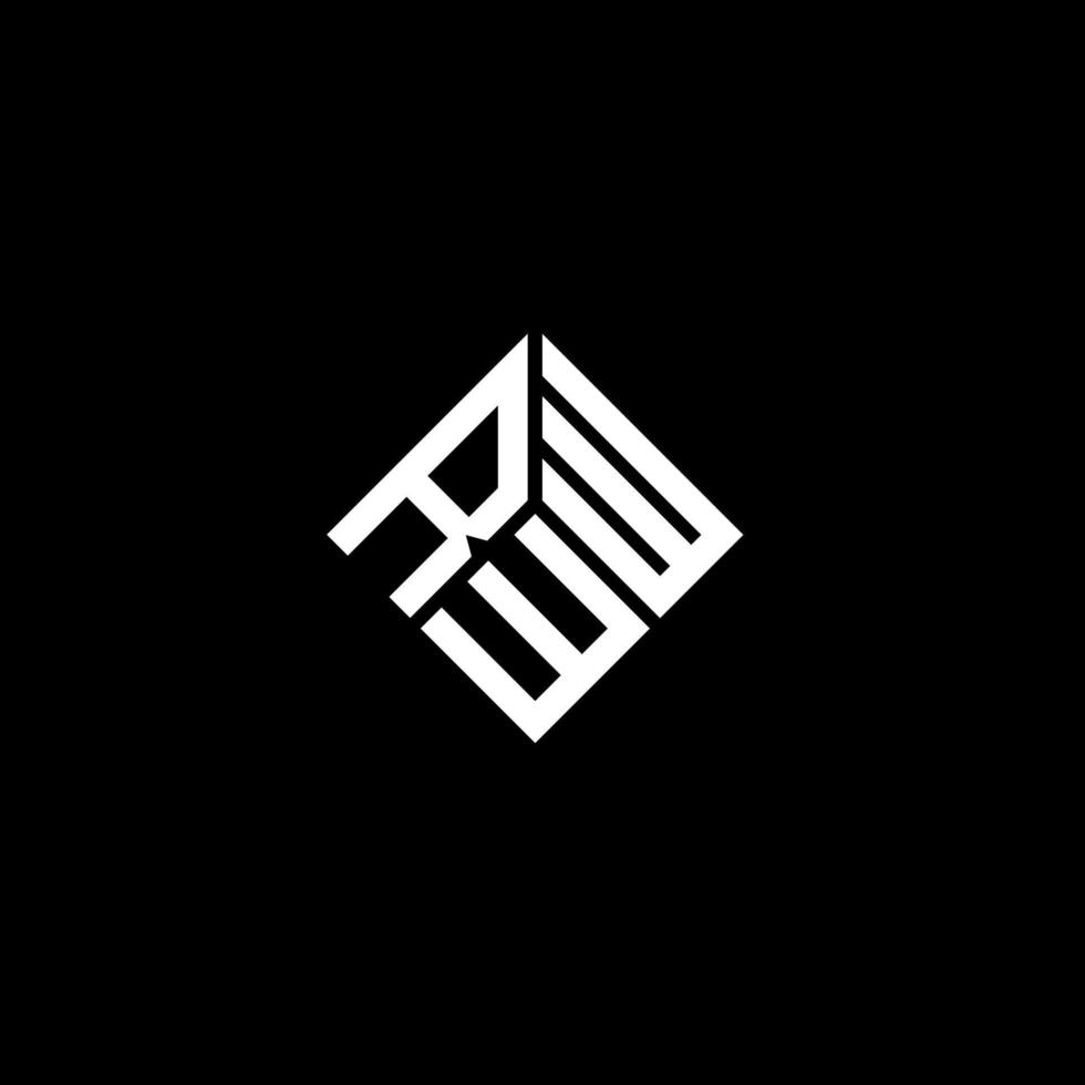 RWW letter logo design on black background. RWW creative initials letter logo concept. RWW letter design. vector