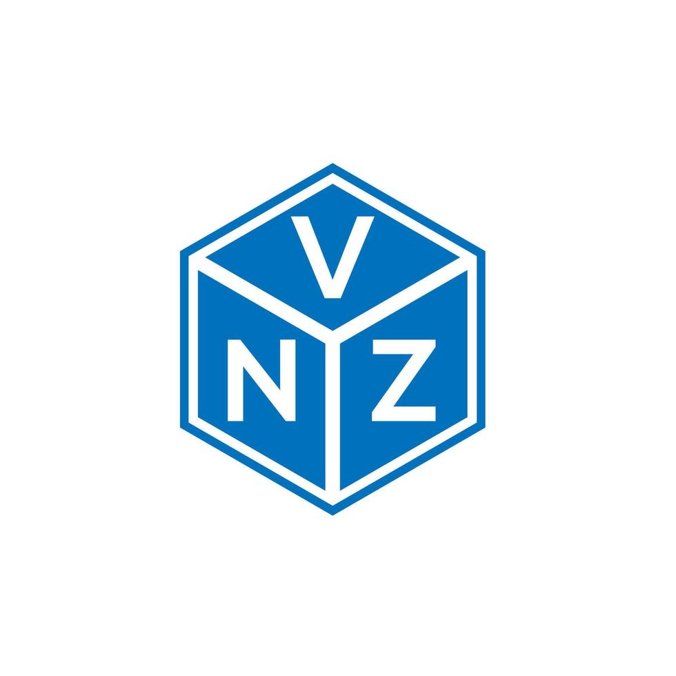 diseño de logotipo de letra vnz sobre fondo negro. concepto de logotipo de letra de iniciales creativas vnz. diseño de letras vnz. vector