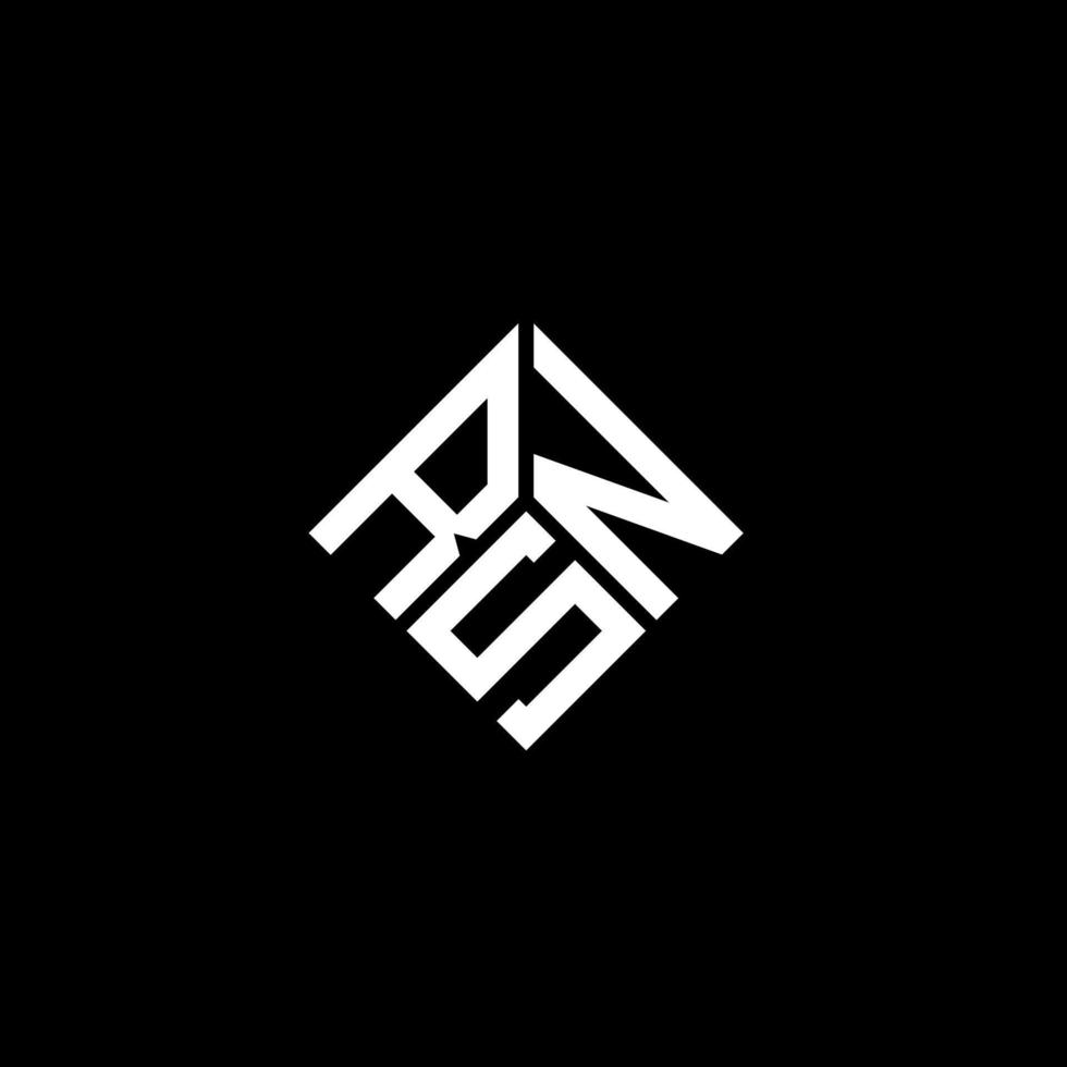 RSN letter logo design on black background. RSN creative initials letter logo concept. RSN letter design. vector