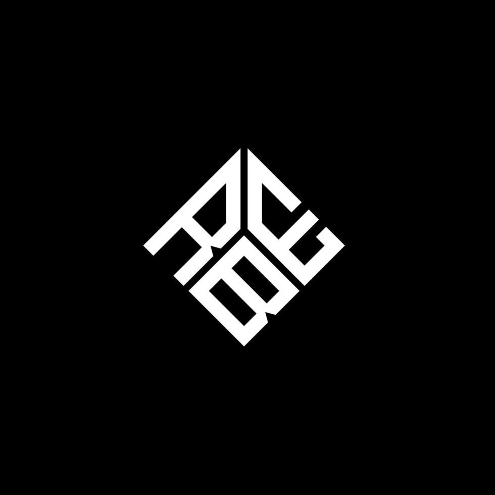 diseño de logotipo de letra rbe sobre fondo negro. concepto de logotipo de letra de iniciales creativas rbe. diseño de letras rbe. vector
