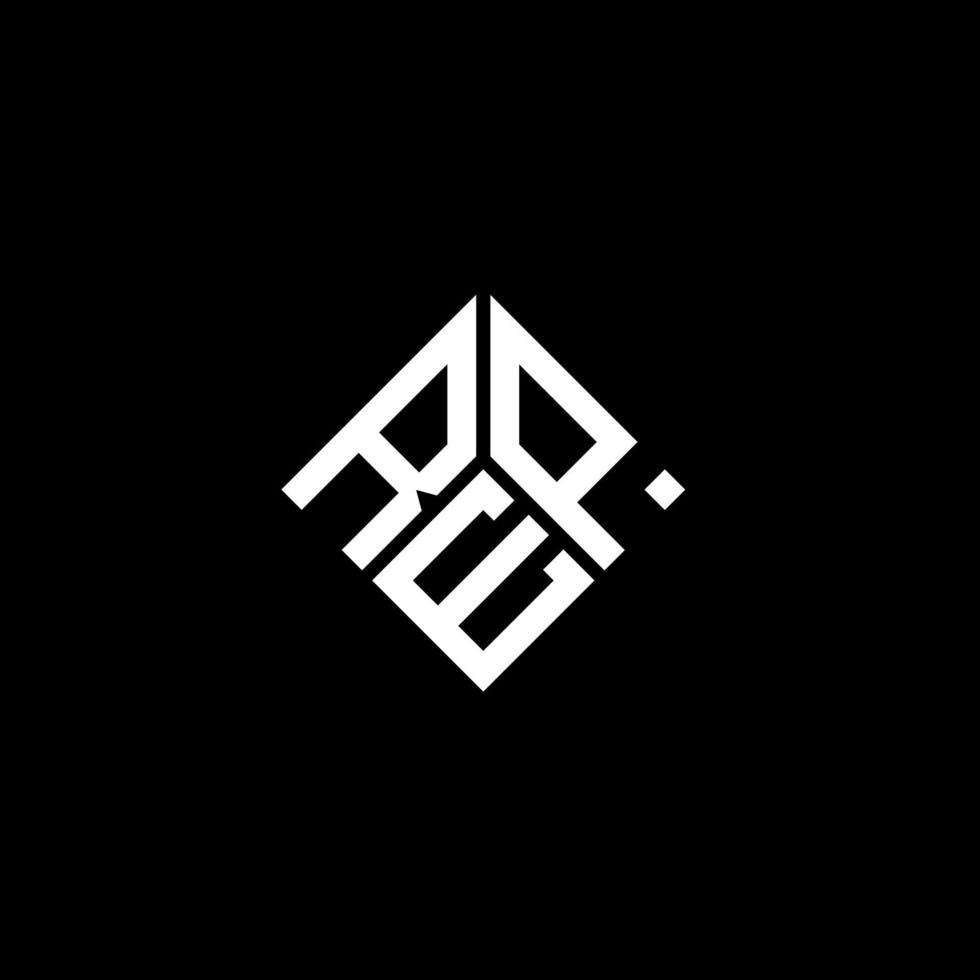 REP letter logo design on black background. REP creative initials letter logo concept. REP letter design. vector