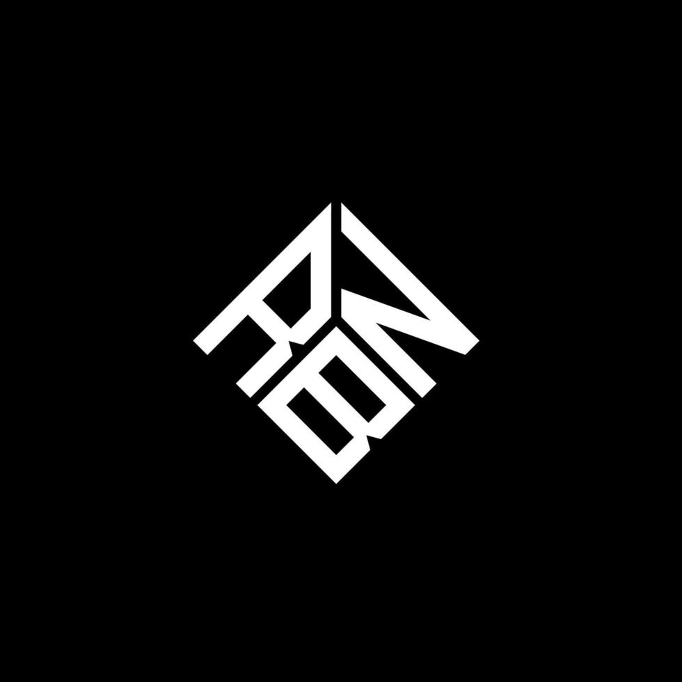 diseño de logotipo de letra rbn sobre fondo negro. concepto de logotipo de letra de iniciales creativas rbn. diseño de letras rbn. vector