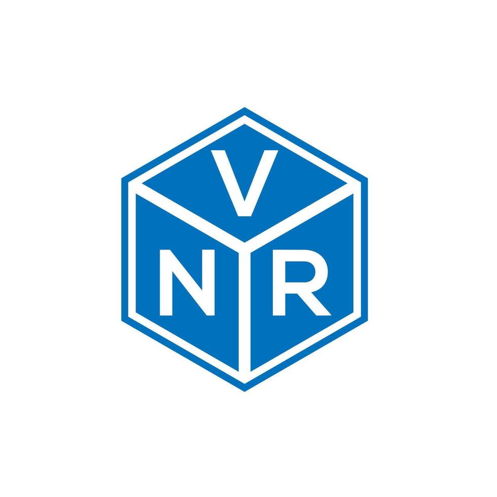 diseño de logotipo de letra vnr sobre fondo negro. concepto de logotipo de letra de iniciales creativas vnr. diseño de letra vnr. vector