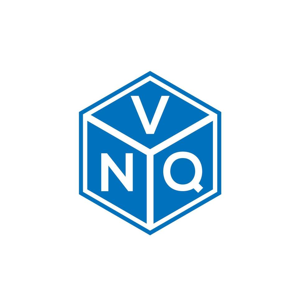 diseño de logotipo de letra vnq sobre fondo negro. vnq concepto creativo del logotipo de la letra de las iniciales. diseño de letras vnq. vector