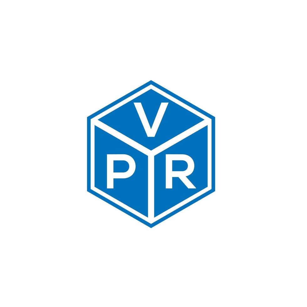 diseño de logotipo de letra vpr sobre fondo negro. concepto de logotipo de letra de iniciales creativas vpr. diseño de carta vpr. vector