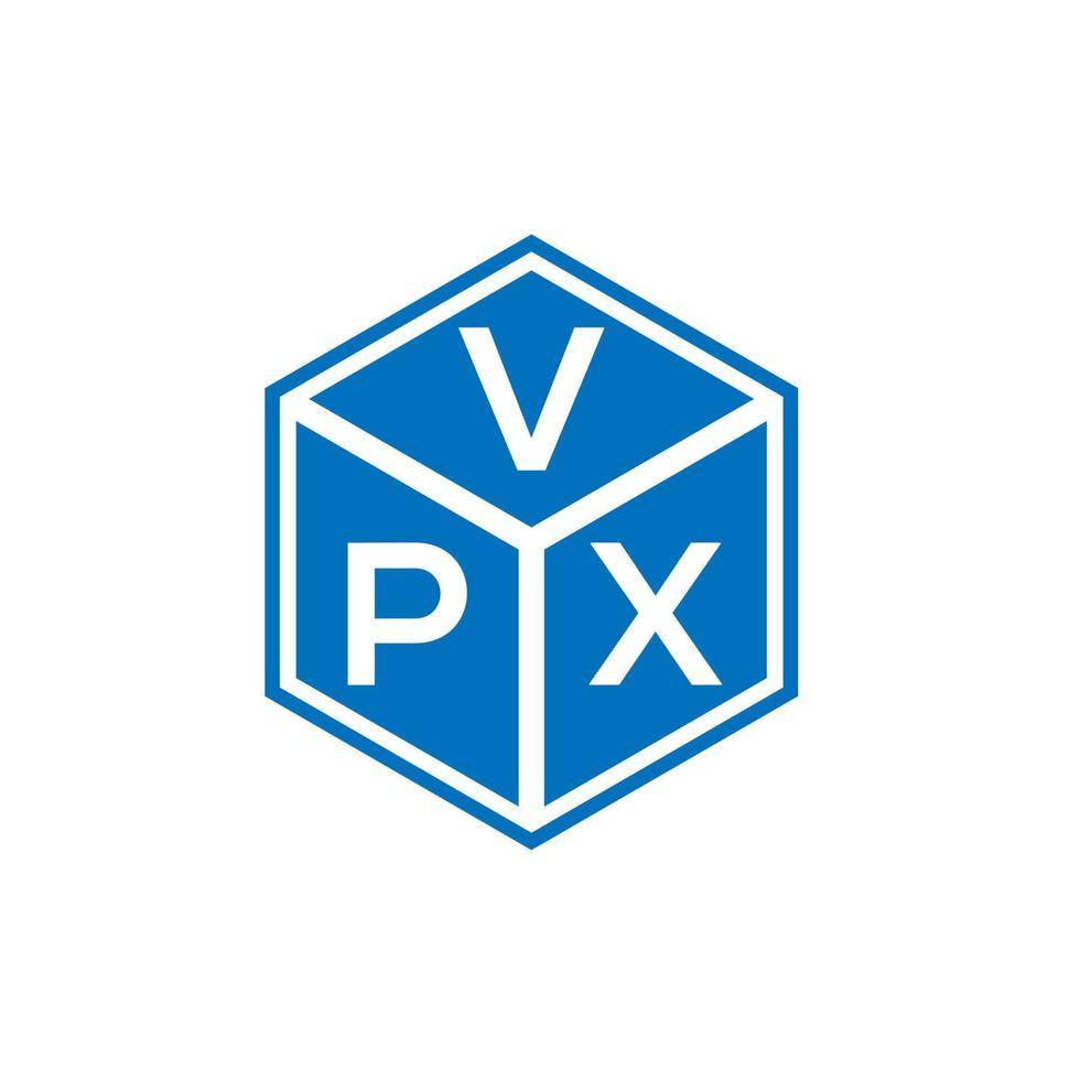 diseño de logotipo de letra vpx sobre fondo negro. Concepto de logotipo de letra de iniciales creativas vpx. diseño de letras vpx. vector