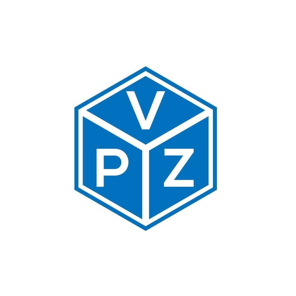 diseño de logotipo de letra vpz sobre fondo negro. concepto de logotipo de letra de iniciales creativas vpz. diseño de letras vpz. vector
