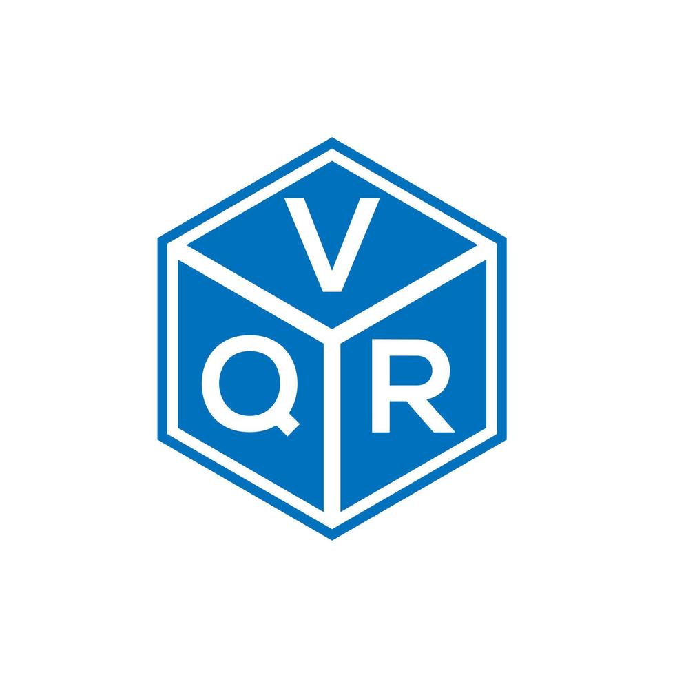 diseño de logotipo de letra vqr sobre fondo negro. concepto de logotipo de letra de iniciales creativas vqr. diseño de letras vqr. vector