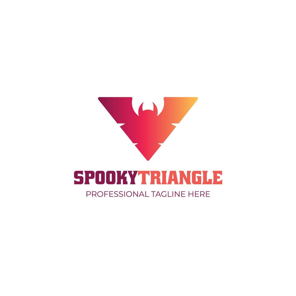 Spooky triangle logo vector
