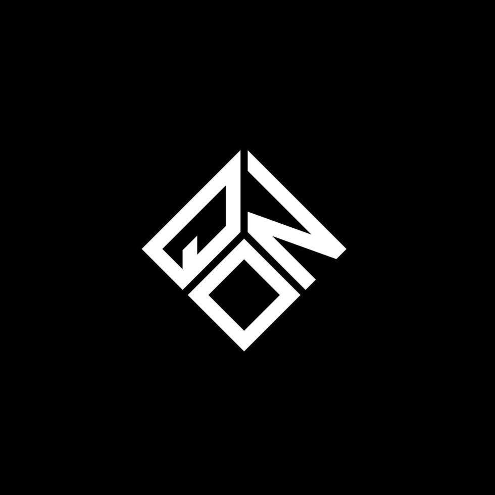 QON letter logo design on black background. QON creative initials letter logo concept. QON letter design. vector