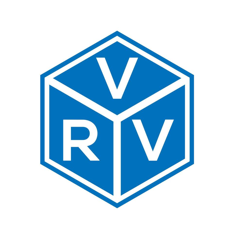 diseño de logotipo de letra vrv sobre fondo negro. concepto de logotipo de letra de iniciales creativas vrv. diseño de letras vrv. vector