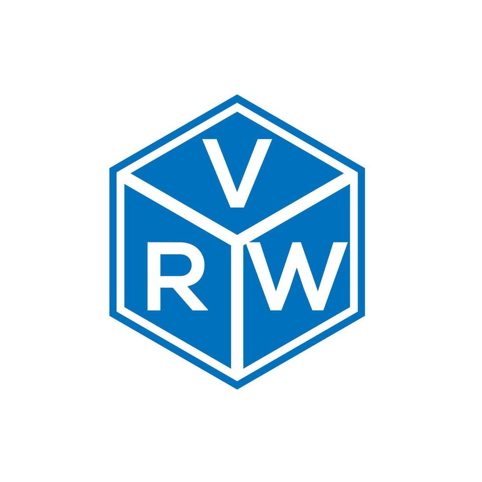VRW letter logo design on black background. VRW creative initials letter logo concept. VRW letter design. vector