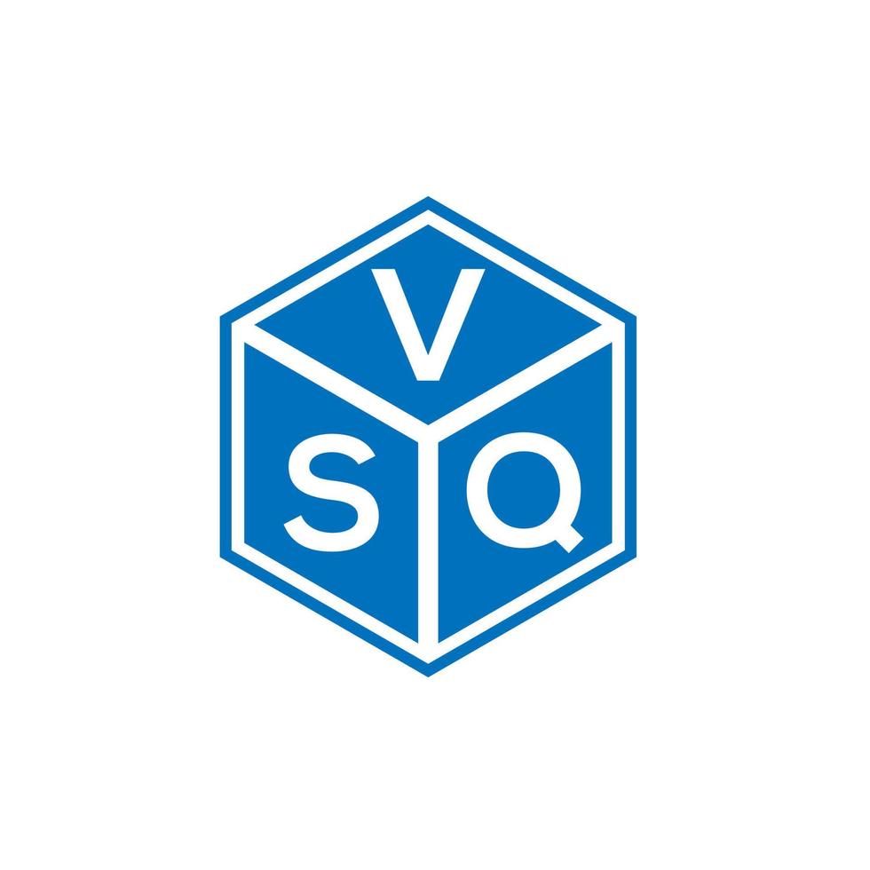 VSQ letter logo design on black background. VSQ creative initials letter logo concept. VSQ letter design. vector