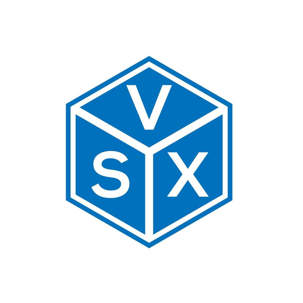 VSX letter logo design on black background. VSX creative initials letter logo concept. VSX letter design. vector