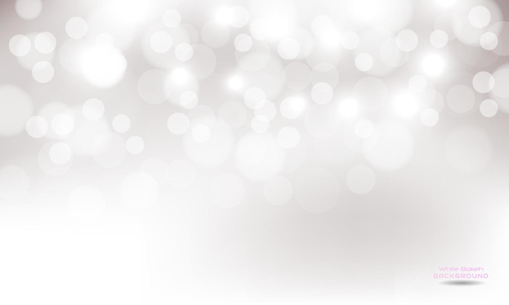 white bokeh blurred background vector