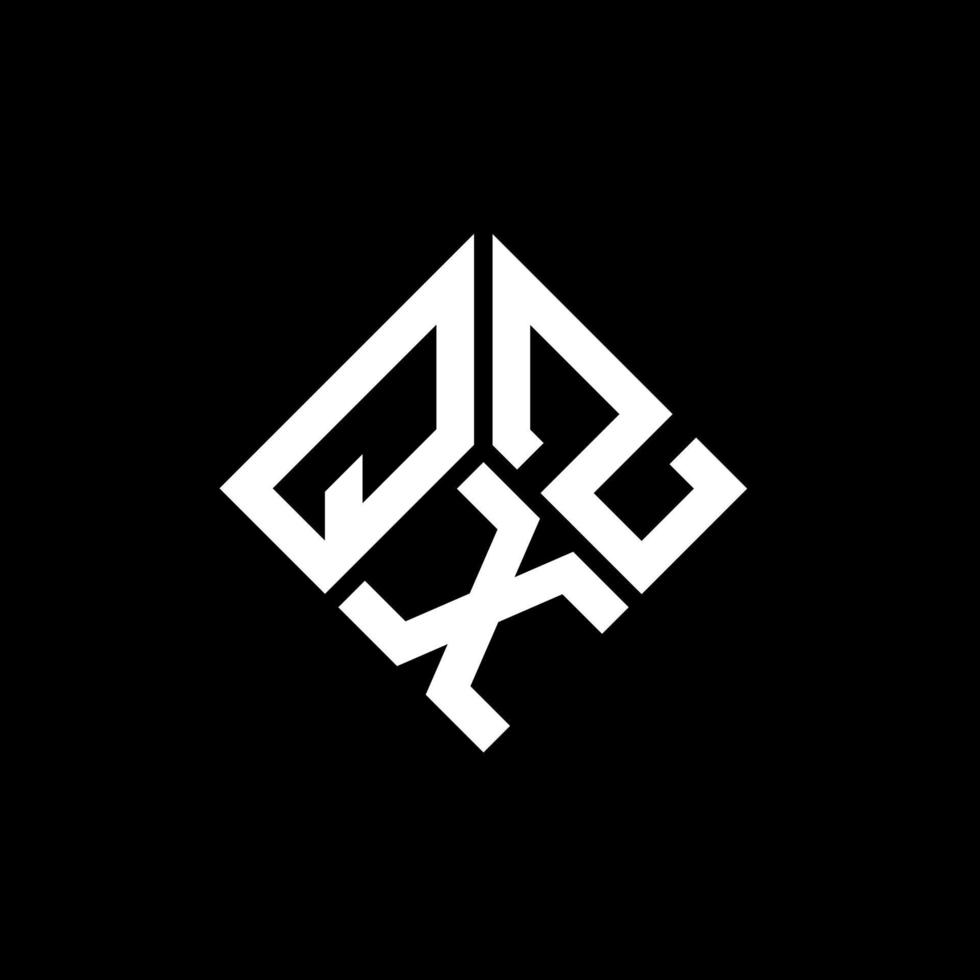 diseño de logotipo de letra qxz sobre fondo negro. concepto de logotipo de letra inicial creativa qxz. diseño de letras qxz. vector