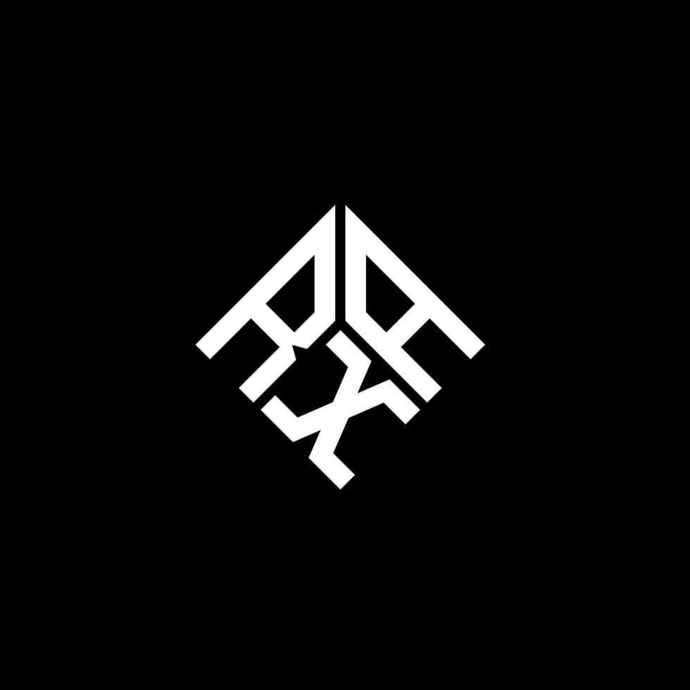 RXA letter logo design on black background. RXA creative initials letter logo concept. RXA letter design. vector