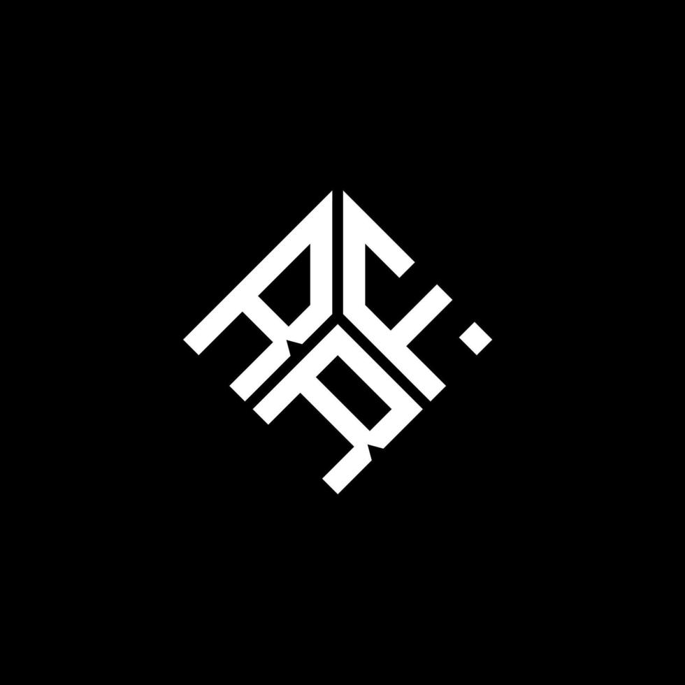 diseño de logotipo de letra rrf sobre fondo negro. concepto de logotipo de letra de iniciales creativas rrf. diseño de letra rf. vector