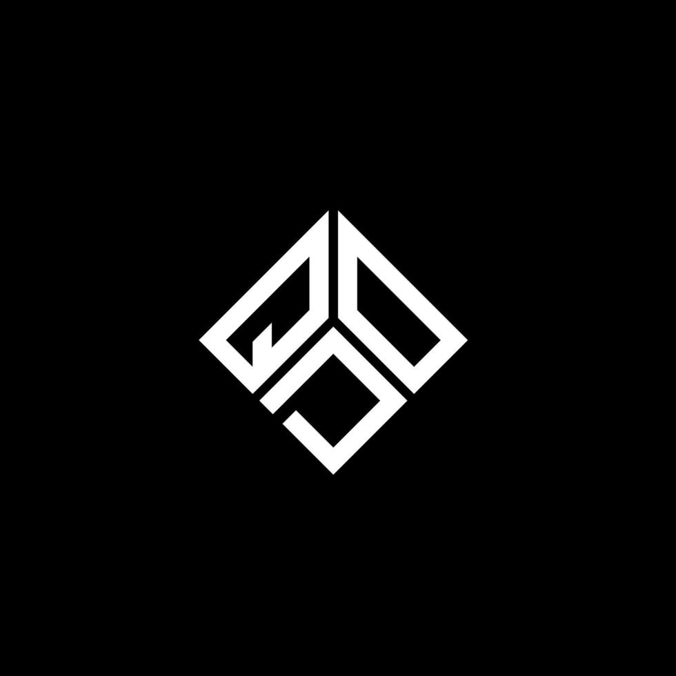 diseño de logotipo de letra qdo sobre fondo negro. concepto de logotipo de letra inicial creativa qdo. diseño de letras qdo. vector
