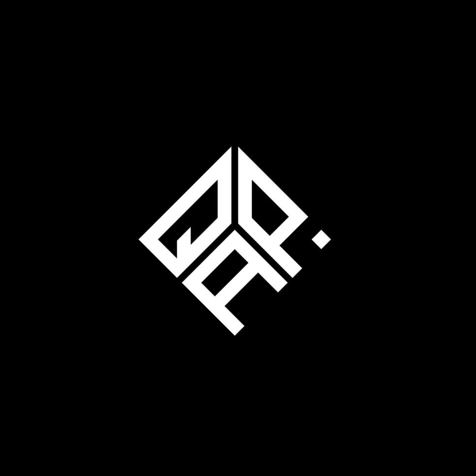 QAP letter logo design on black background. QAP creative initials letter logo concept. QAP letter design. vector