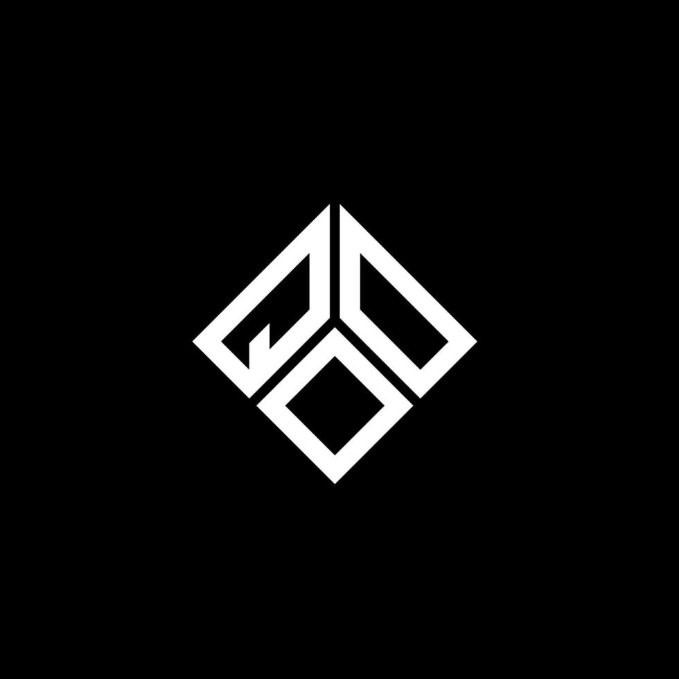 diseño de logotipo de letra qoo sobre fondo negro. qoo concepto creativo del logotipo de la letra inicial. diseño de letras qoo. vector