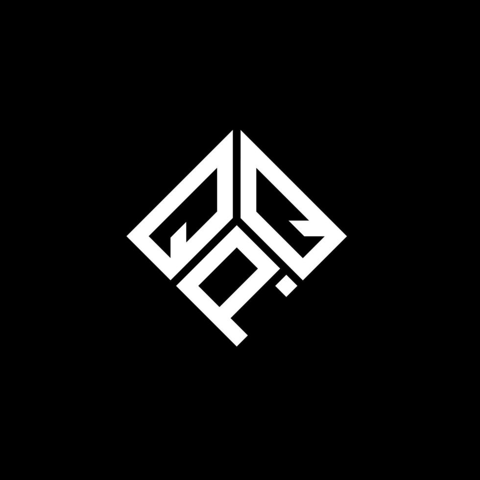 QPQ letter logo design on black background. QPQ creative initials letter logo concept. QPQ letter design. vector