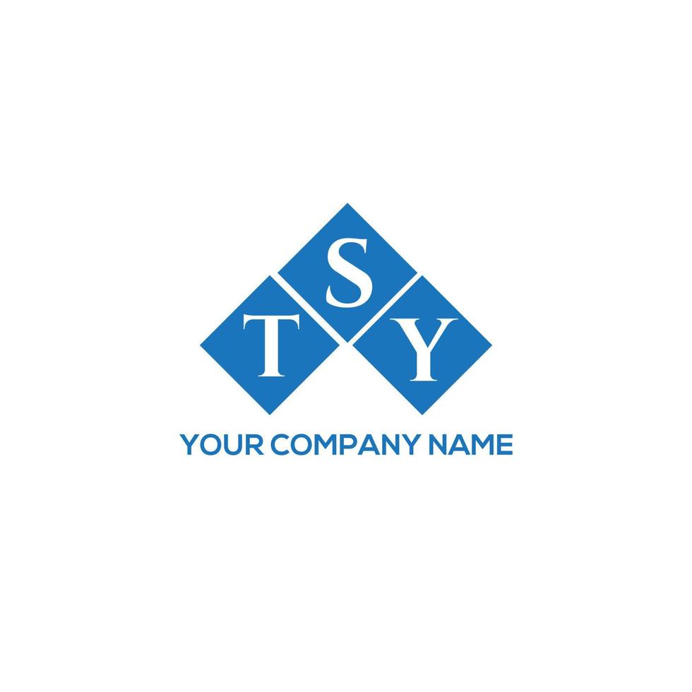 TSY letter logo design on white background. TSY creative initials letter logo concept. TSY letter design. vector