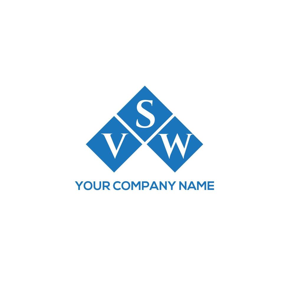 VSW letter logo design on white background. VSW creative initials letter logo concept. VSW letter design. vector