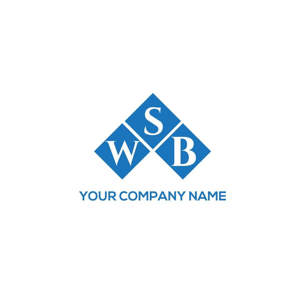 WSB letter logo design on white background. WSB creative initials letter logo concept. WSB letter design. vector