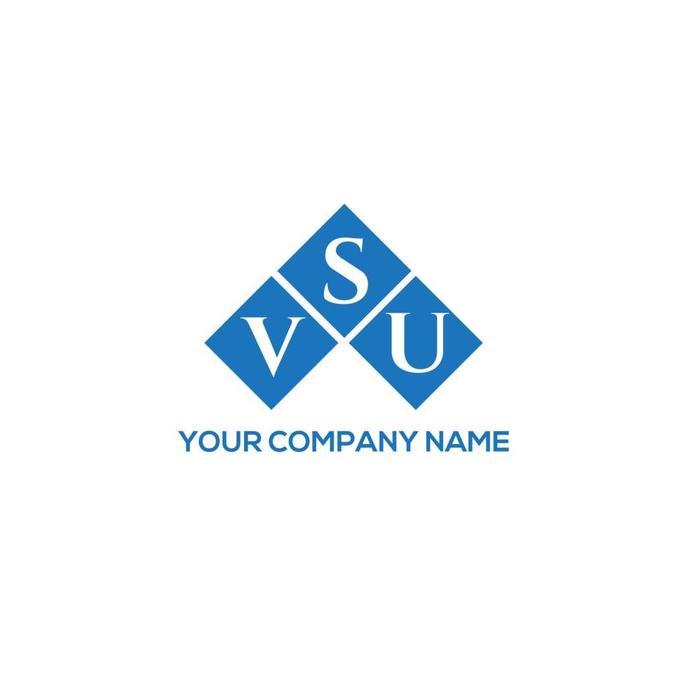 diseño de logotipo de letra vsu sobre fondo blanco. vsu concepto de logotipo de letra de iniciales creativas. diseño de letras vsu. vector