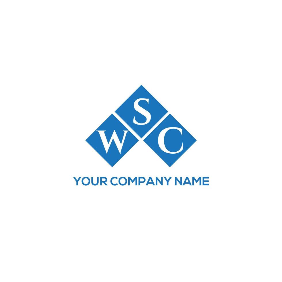 WSC letter logo design on white background. WSC creative initials letter logo concept. WSC letter design. vector