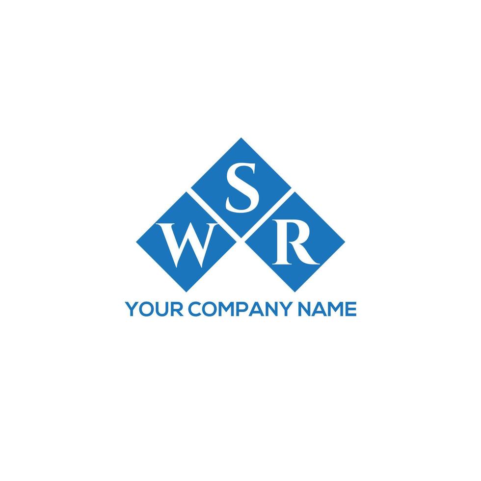 WSR letter logo design on white background. WSR creative initials letter logo concept. WSR letter design. vector