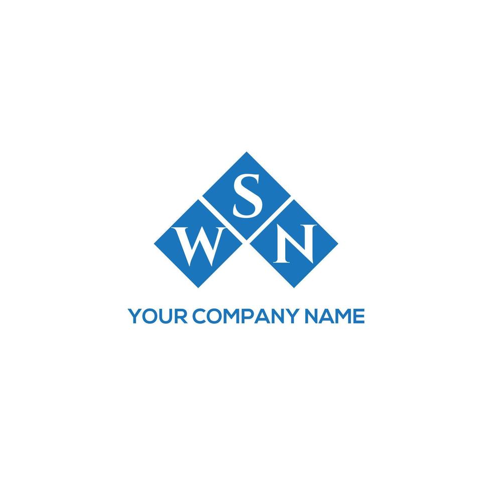 diseño de logotipo de letra wsn sobre fondo blanco. concepto de logotipo de letra de iniciales creativas wsn. diseño de letras wsn. vector